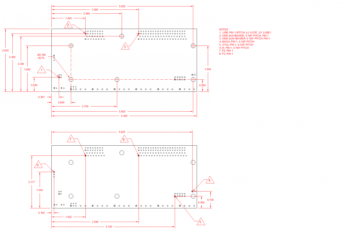 Appendix C Enclosure and PCB Drawings [U6 Datasheet]